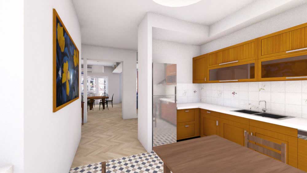 Casa-SG-3d-fotorealistico- cucina - architetturaincasa