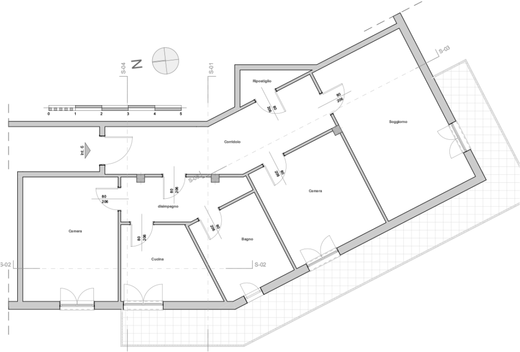 pianta stato di fatto - Casa C