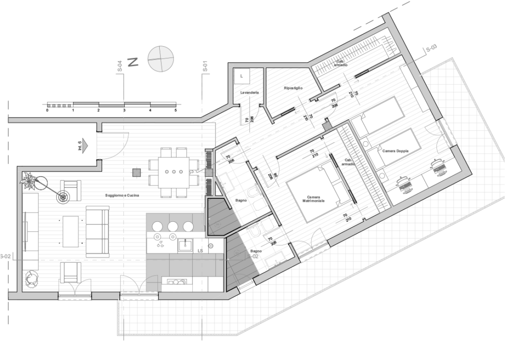 pianta di progetto ristrutturazione  - Casa C