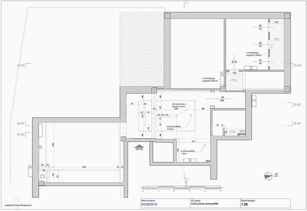 casa AI - Planimetria di progetto controsoffitti.