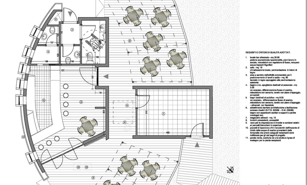 villa fiorelli planimetria dell'intervento